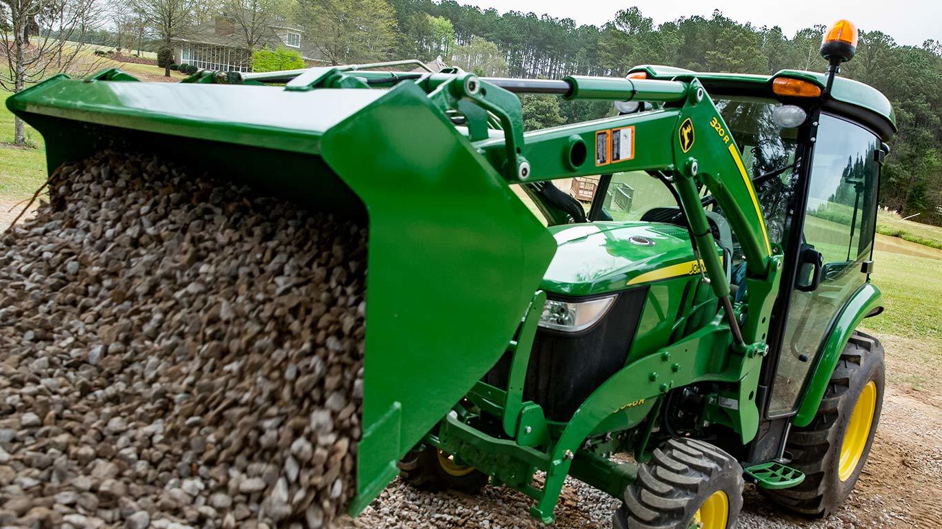 tractor with loader attachment