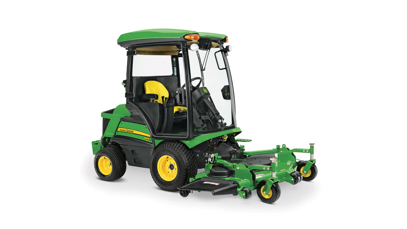 Diesel front mower with climate controlled cabs, ideal for everyday use.