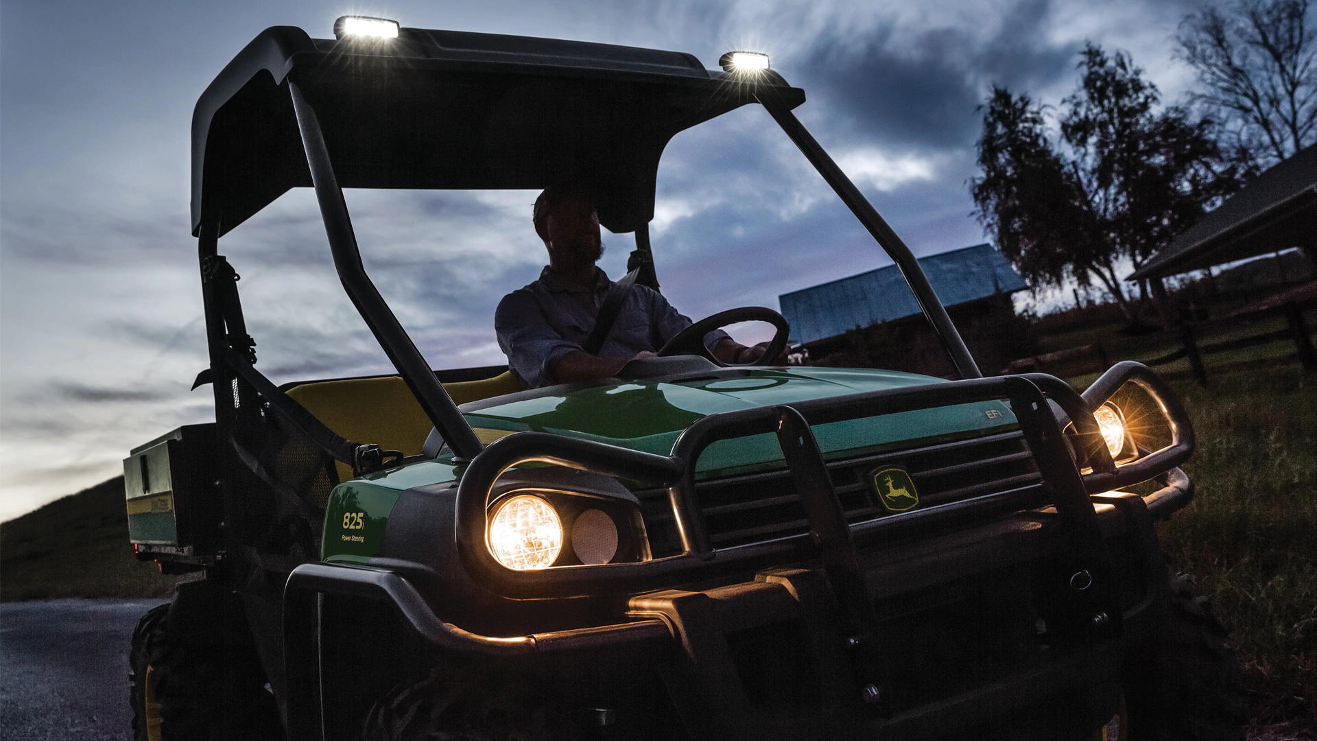 close up view of gator with light at dusk